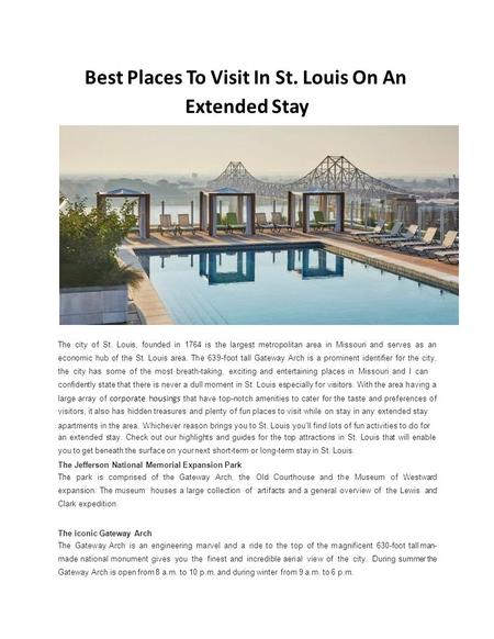 Best Places To Visit In St. Louis On An Extended Stay
