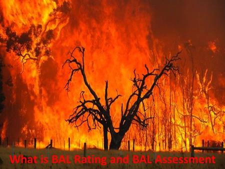 What is BAL Rating and BAL Assessment. A Bushfire Attack Level (BAL) is a method for estimating the seriousness of a building's potential presentation.