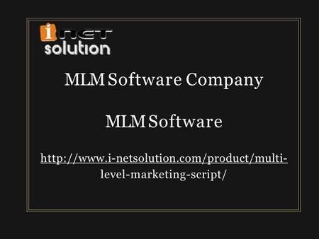 MLM Software Company MLM Software   level-marketing-script/