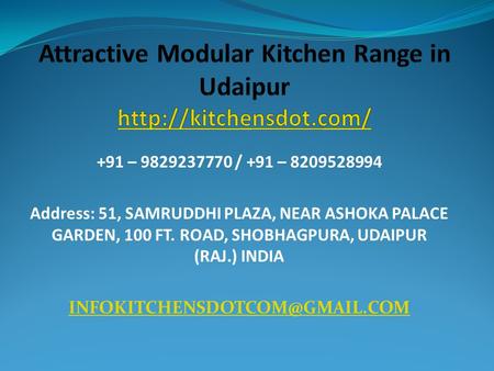 Attractive Modular Kitchen Range in Udaipur