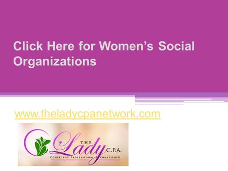 Click Here for Women’s Social Organizations