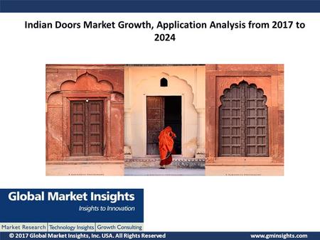 © 2017 Global Market Insights, Inc. USA. All Rights Reserved  Indian Doors Market Growth, Application Analysis from 2017 to 2024.