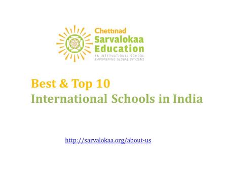 Best & Top 10 International Schools in India