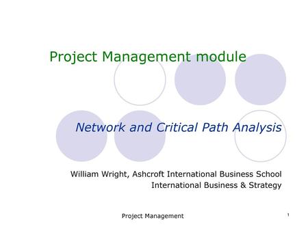 Project Management module