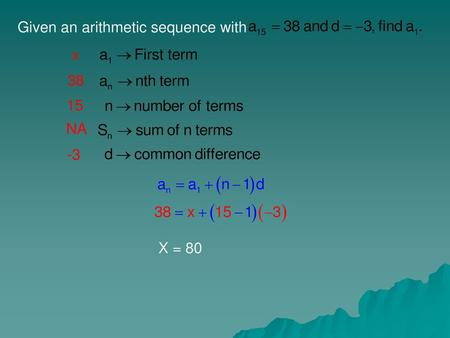 Given an arithmetic sequence with