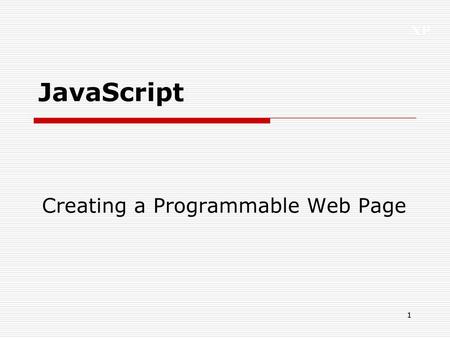 Creating a Programmable Web Page