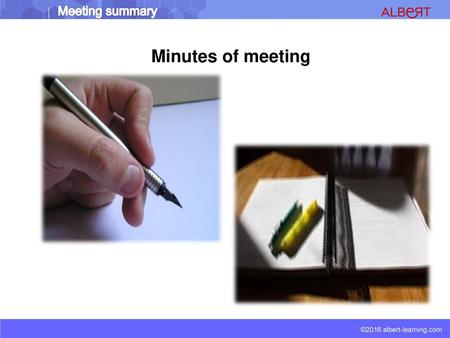 Minutes of meeting.