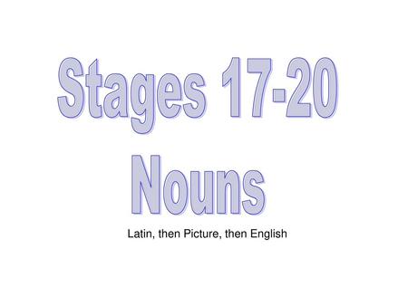 Latin, then Picture, then English