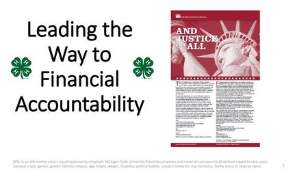 Leading the Way to Financial Accountability