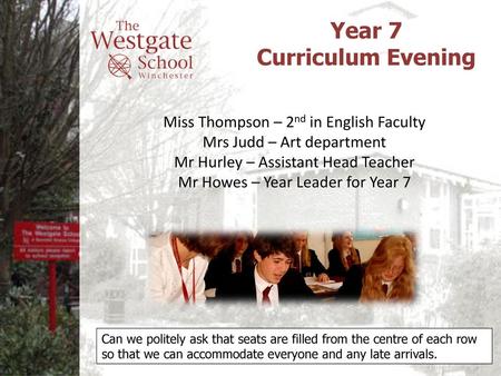 Year 7 Curriculum Evening