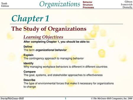 The Study of Organizations