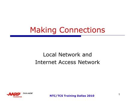 Local Network and Internet Access Network