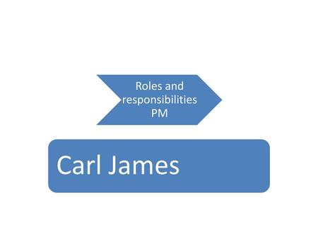 Roles and responsibilities PM