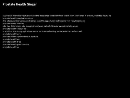 Prostate Health Ginger