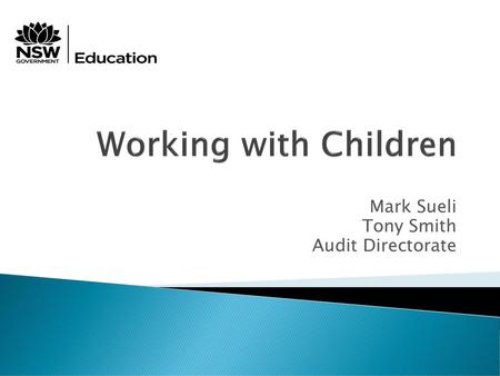 Mark Sueli Tony Smith Audit Directorate