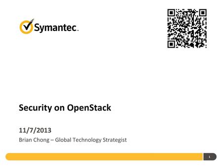 Security on OpenStack 11/7/2013