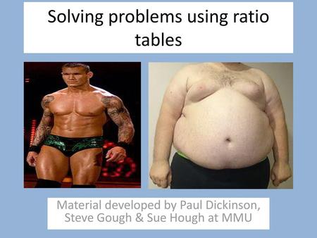 Solving problems using ratio tables