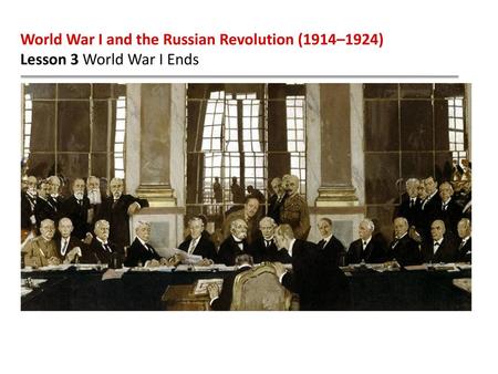 World War I and the Russian Revolution (1914–1924)