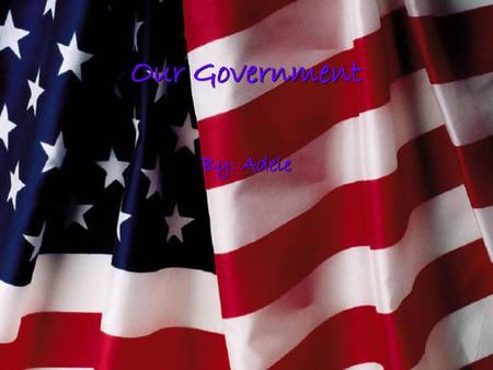 Our Government By: Adele