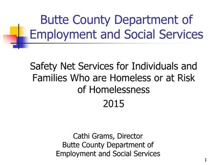 Butte County Department of Employment and Social Services