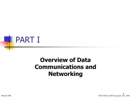 Overview of Data Communications and Networking