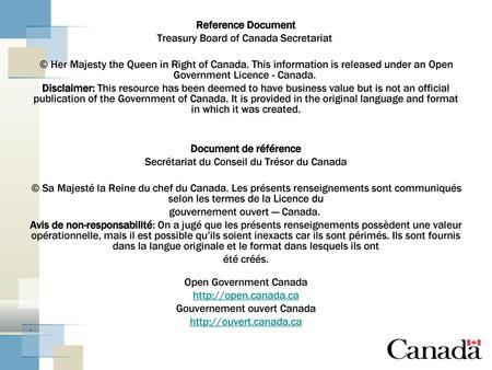 Reference Document Document de référence