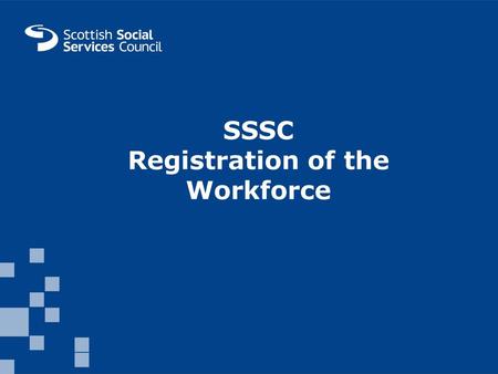 Registration of the Workforce