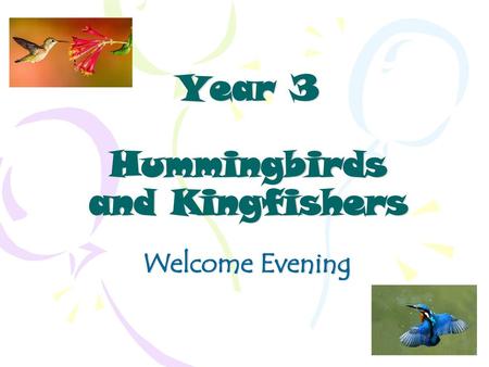 Year 3 Hummingbirds and Kingfishers