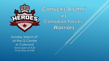 Canucks Alumni vs Warriors