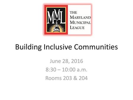 Building Inclusive Communities