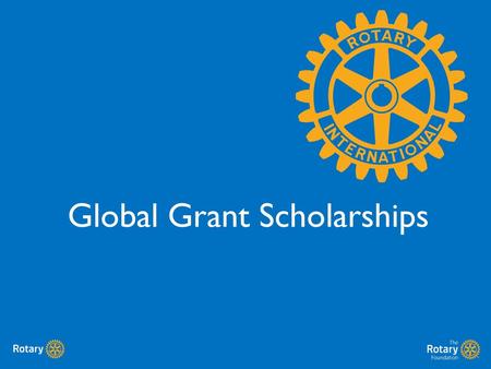 Global Grant Scholarships