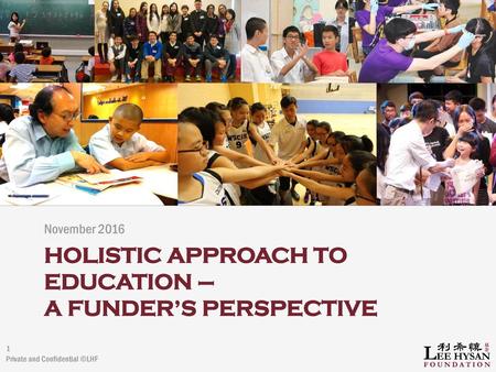 Holistic Approach to Education – A Funder’s Perspective