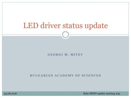 LED driver status update