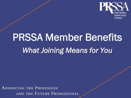 PRSSA Member Benefits What Joining Means for You