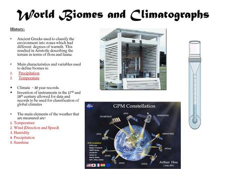 World Biomes and Climatographs