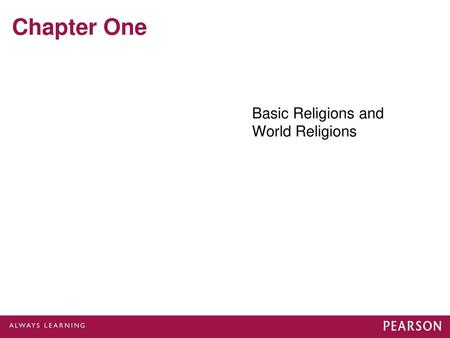 Basic Religions and World Religions