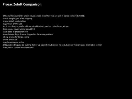 Prozac Zoloft Comparison