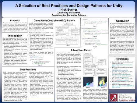 A Selection of Best Practices and Design Patterns for Unity