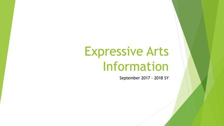 Expressive Arts Information