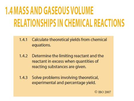 Stoichiometry is the study of quantitative (i. e