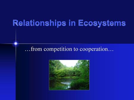 Relationships in Ecosystems