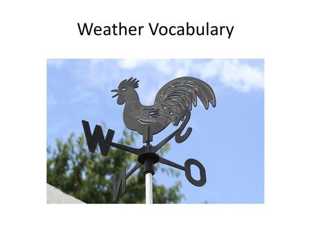 Weather Vocabulary.