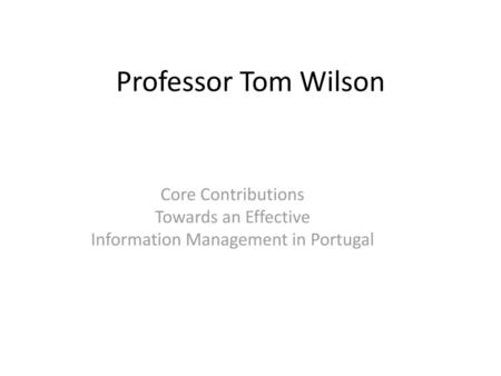 Information Management in Portugal