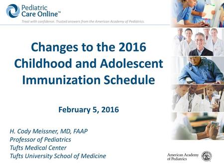 Changes to the 2016 Childhood and Adolescent Immunization Schedule