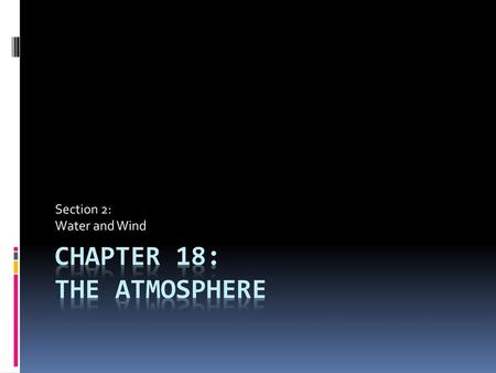 Chapter 18: The Atmosphere