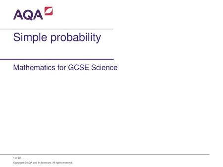 Mathematics for GCSE Science