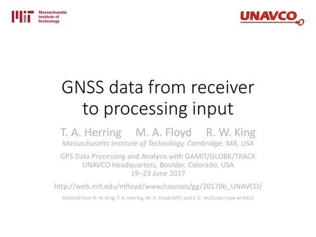 Raw data to processing input