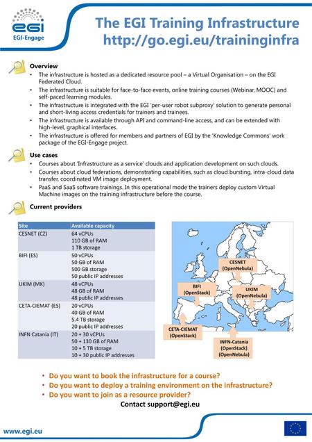 The EGI Training Infrastructure