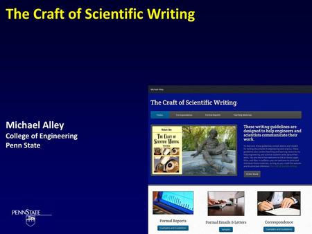 The Craft of Scientific Writing