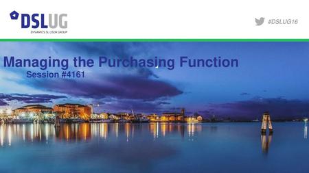 Managing the Purchasing Function Session #4161